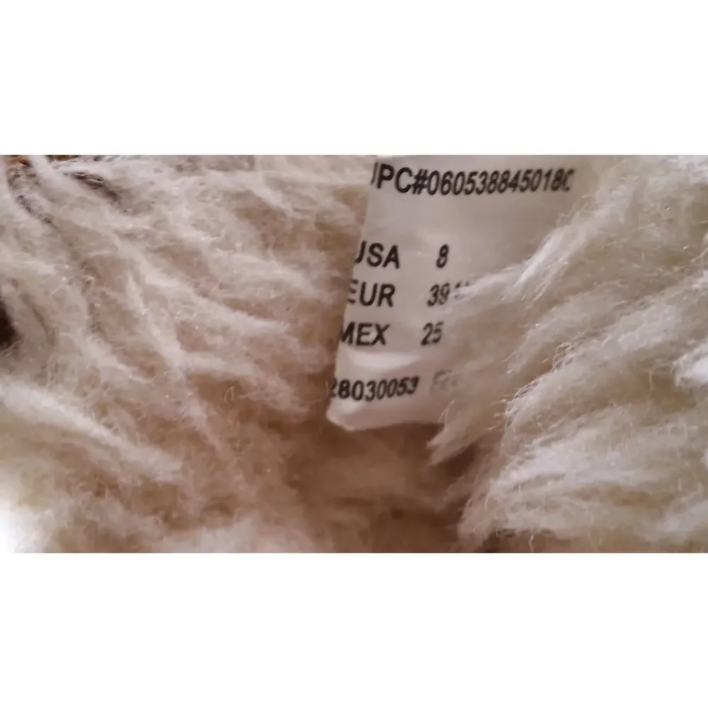 Time and Tru UGG Style‎ Mid-Calf Leather Boots Size 8 Chestnut Fur Lined Quality